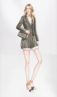 時(shí)裝插畫中的紡織品藝術(shù) 從筆觸到布料的視覺交響